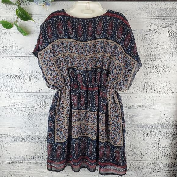 Viintage She's Cool Boho Paisley Floral Blouse Size 1X Y2K Festival Hippie - Picture 3 of 7